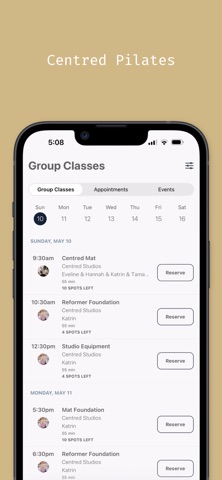 Centred Pilates Screenshot 3 of 4