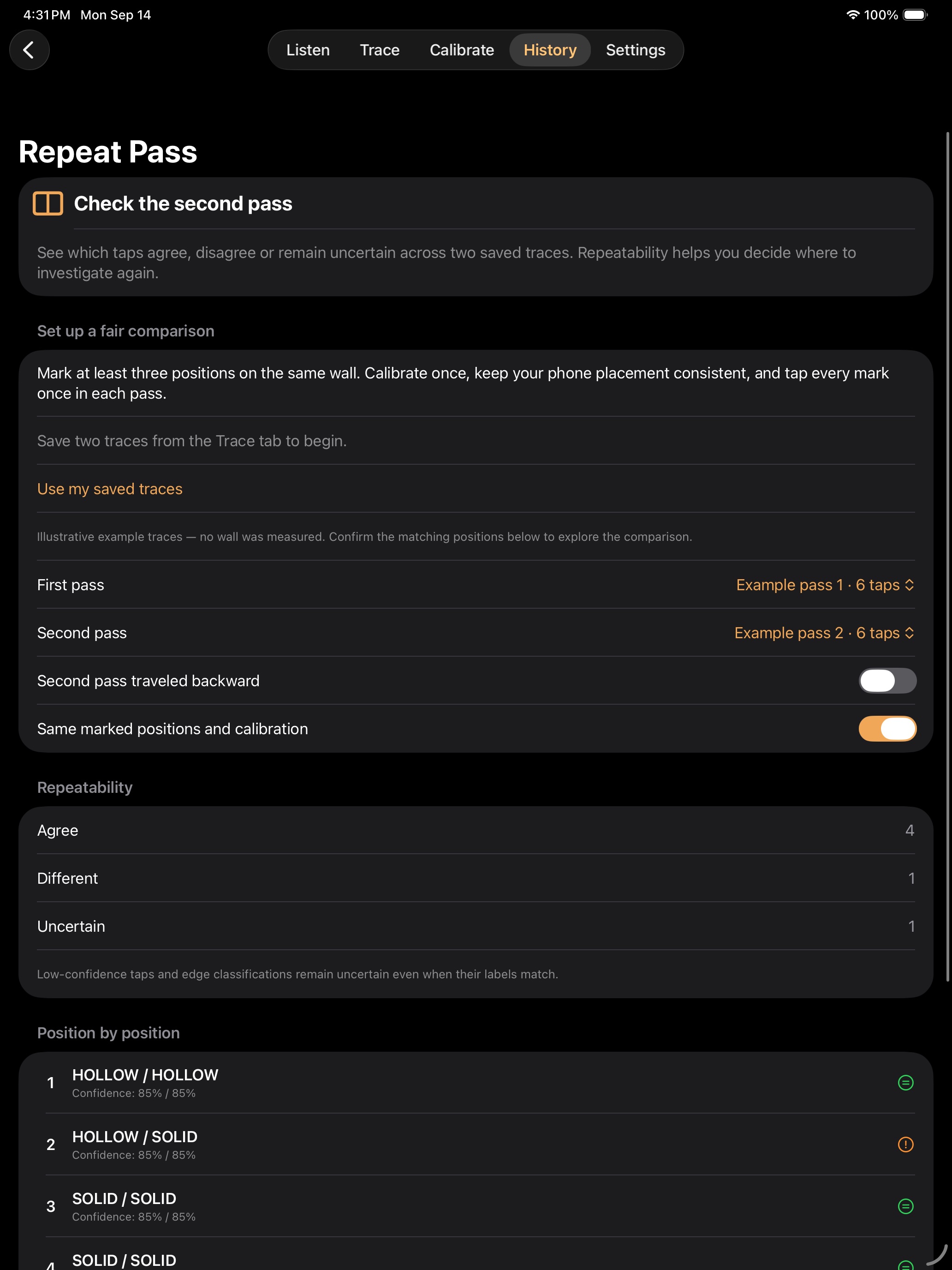Wallrap: Wall Tap Survey iPad screenshot 3 of 3