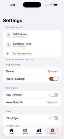 Banjo Practice Log Screenshot 4 of 4
