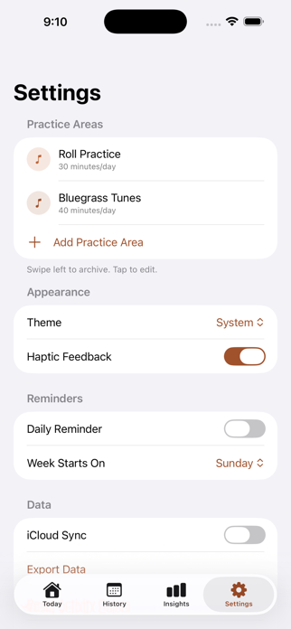 Banjo Practice Log Screenshot 4 of 4
