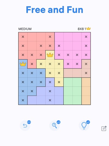 Queens! Logic Puzzles iPad screenshot