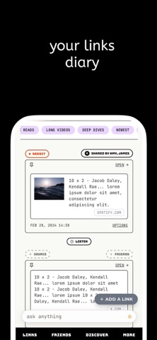 Eyeball: Links Log & Reminders Screenshot 1 of 8
