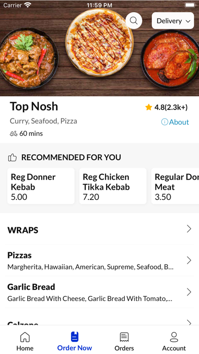 Top Nosh Manchester. Screenshot