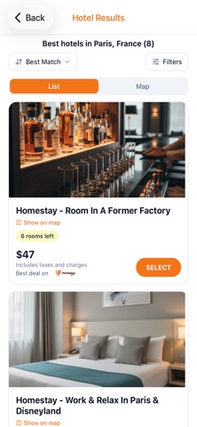 Hotel Search Direct iPhone screenshot
