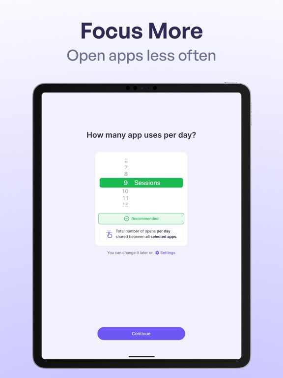 Zario: Screen Time & Focus AI iPad screenshot 4 - Productivity app