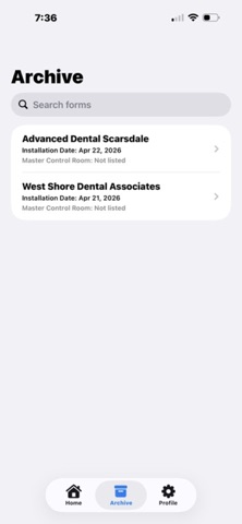 2579 Form App iPhone screenshot