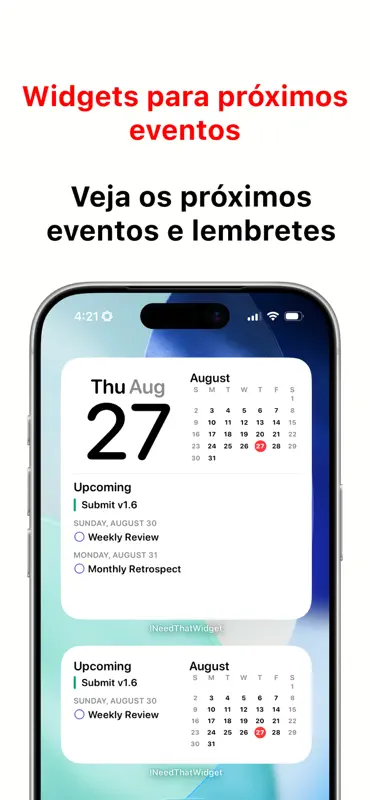 I Need That Widget: Calendrier screenshot 2 of 6