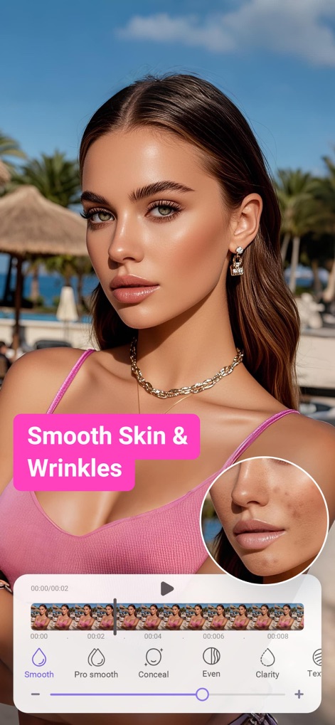 PrettyUp-Portrait Editor Video - Flawless Skin Toolkit