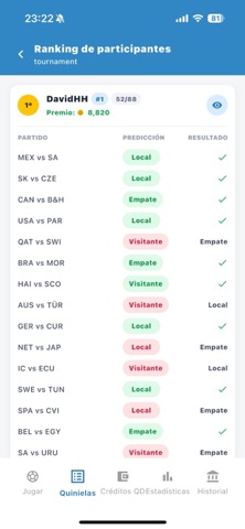 Quinielas App screenshot