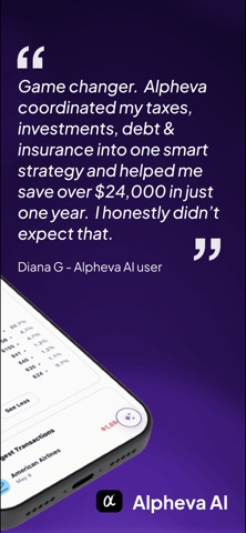 Alpheva AI: Financial Advisor iPhone screenshot