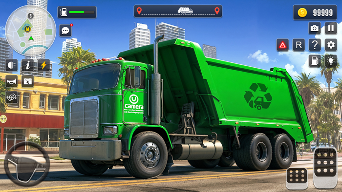 Garbage Truck Trash Cleaner 3d