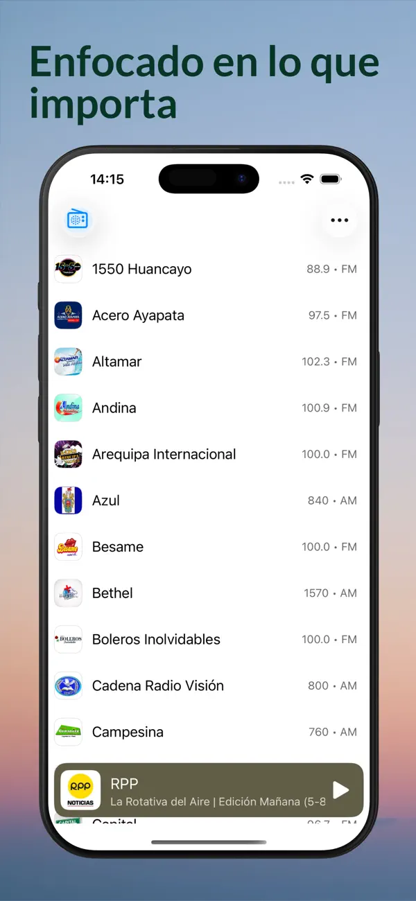 Screenshot #1 pour Radios Perú - AM y FM