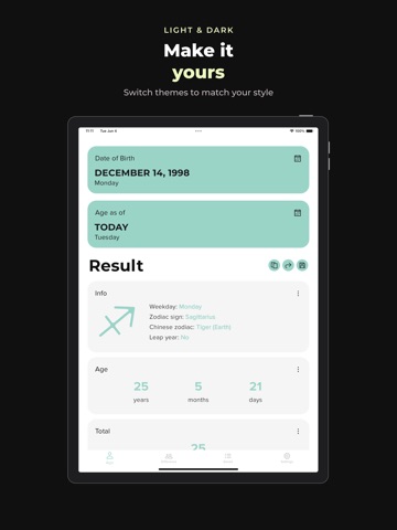 Age Calculator: Days Counter iPad screenshot