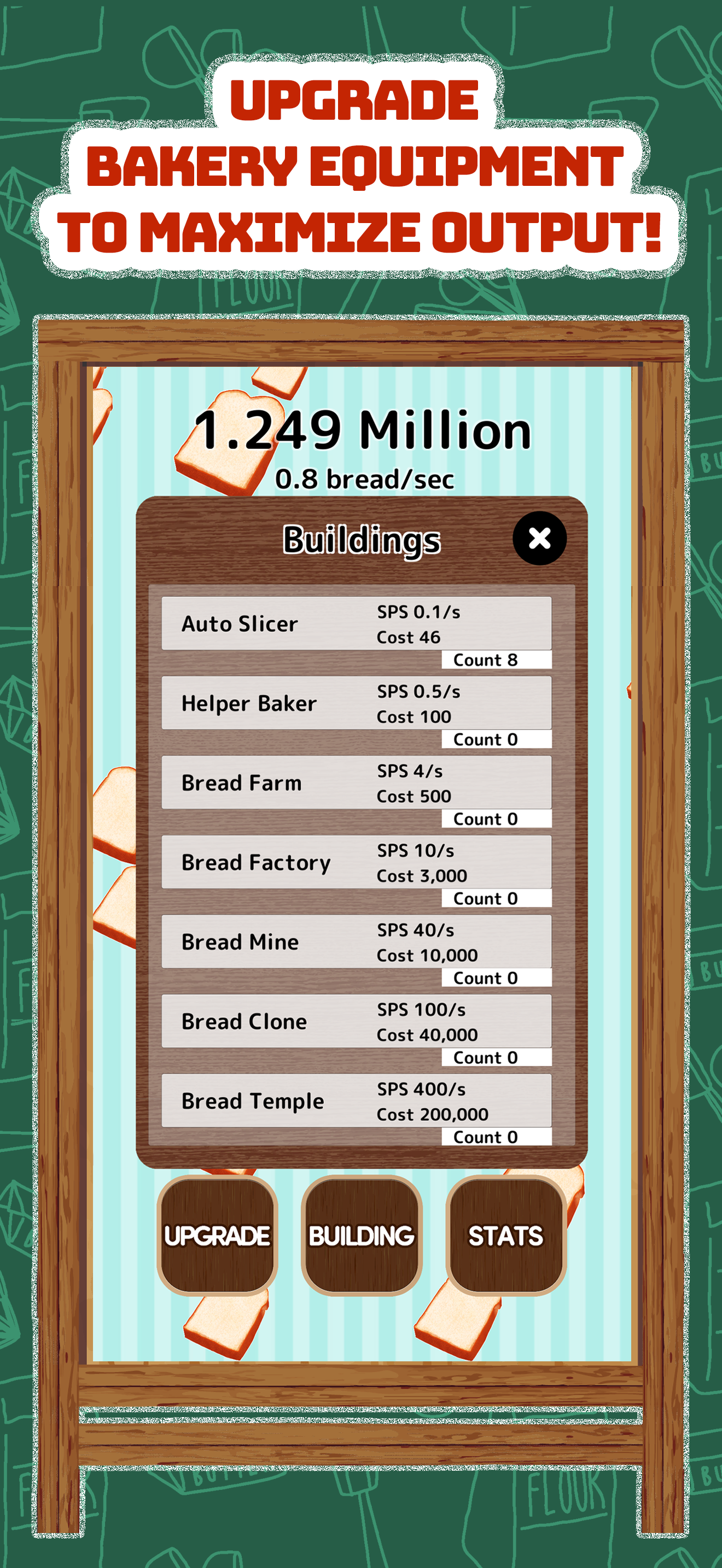 Bread Bakery - Idle Clicker screenshot 5