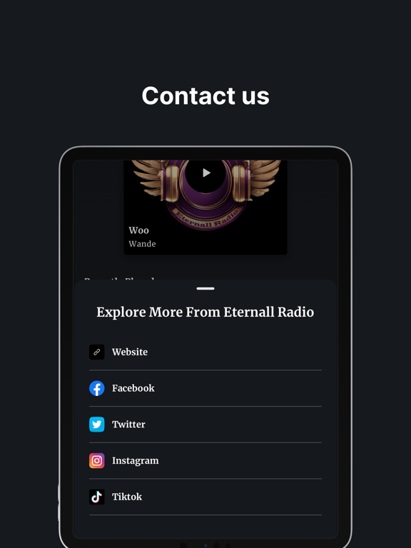 Eternall Radio iPad screenshot 3 - Music app