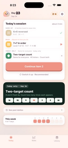 Lobie: Daily Focus Drills screenshot 1