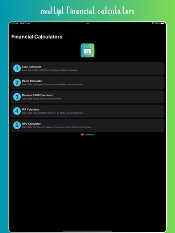 Multipl Calculators iPad screenshot