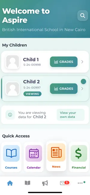 Aspire School screenshot 1