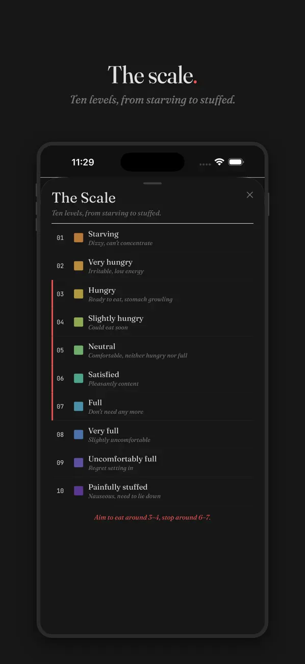 Screenshot #2 pour Full Stop: Mindful Eating