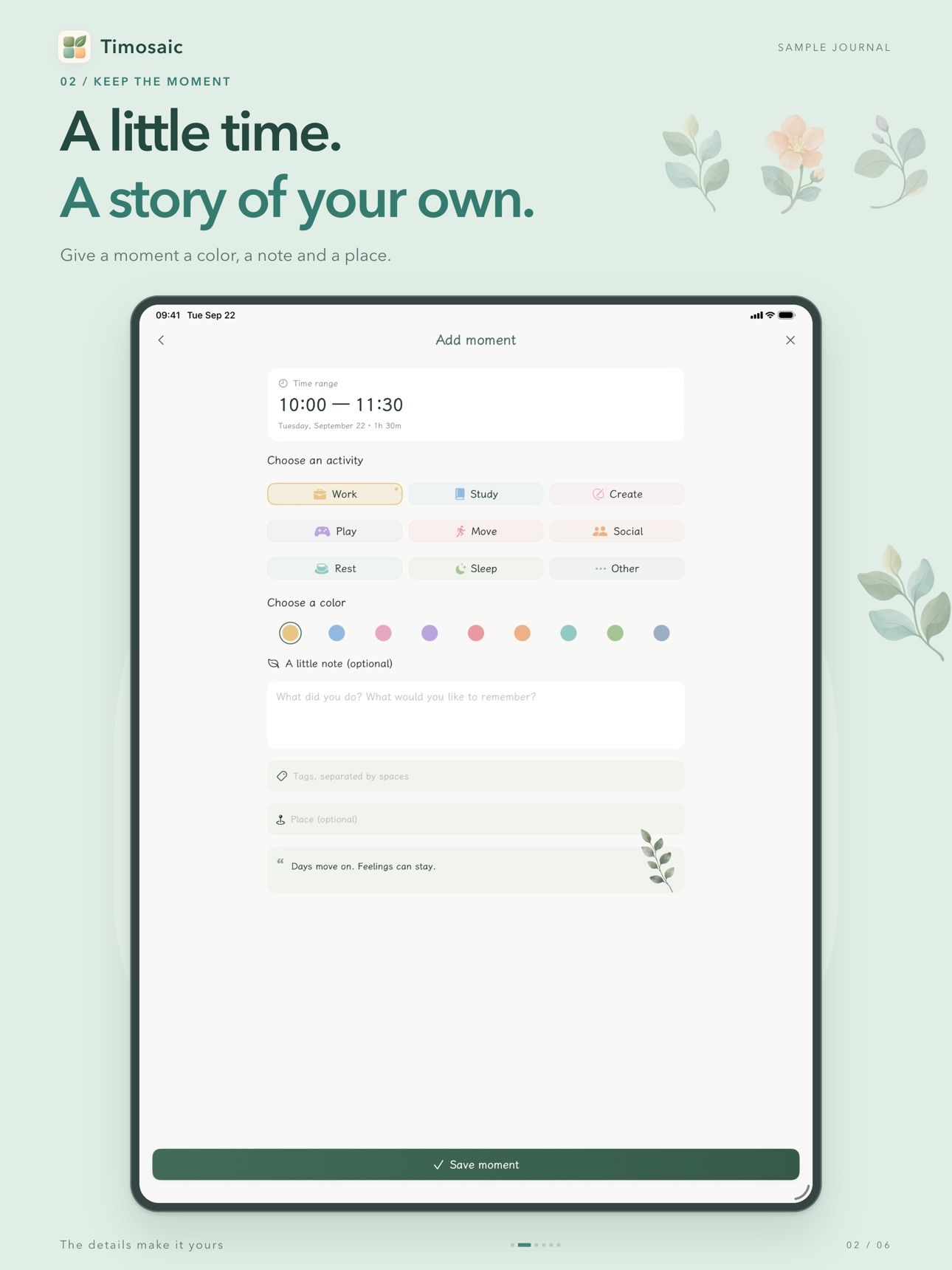 Screenshot 8 of Timosaic: Time Journal