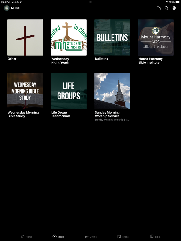 Mount Harmony Baptist Church iPad screenshot 2 - Education app