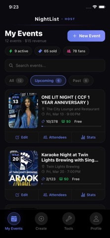 NightList - Events & Tickets screenshot