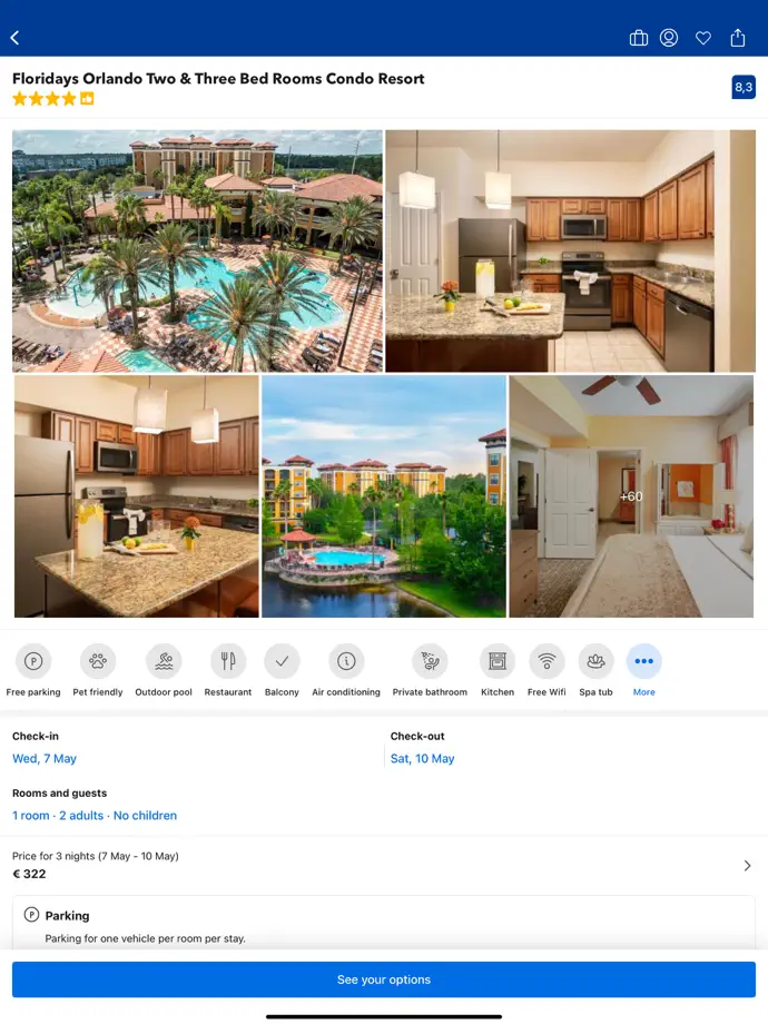Booking.com iPad screenshot 3