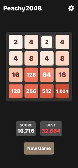 Peachy 2048 screenshot 1