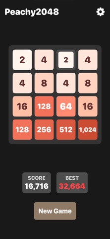 Peachy 2048 screenshot