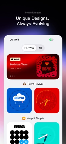 Home Screen Widgets · Peach Screenshot 1 of 3