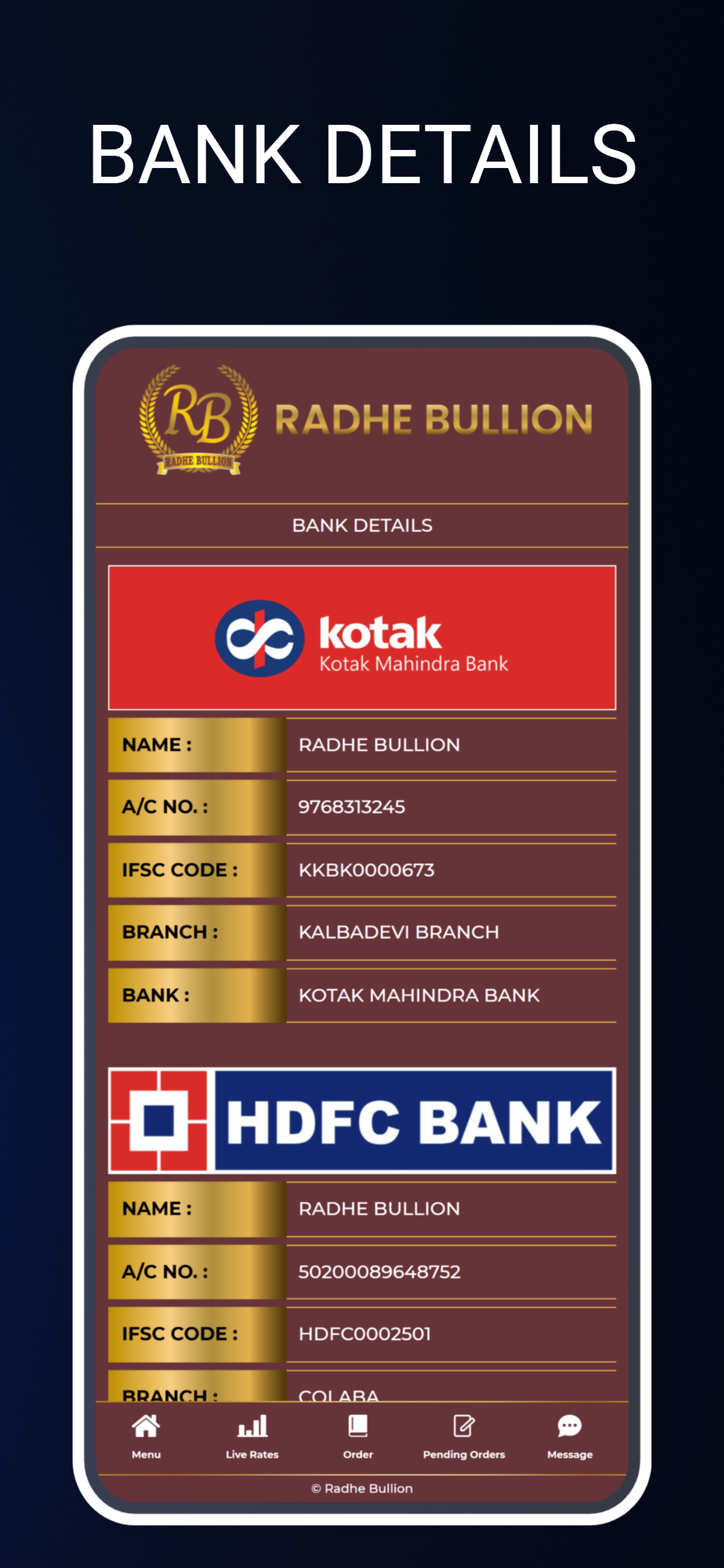 Radhe Bullion screenshot 8
