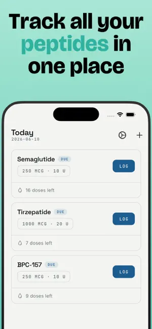 Peptide Calc & Tracker: Dosyne screenshot 1