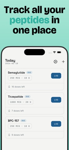 Peptide Calc & Tracker: Dosyne Screenshot 1 of 6