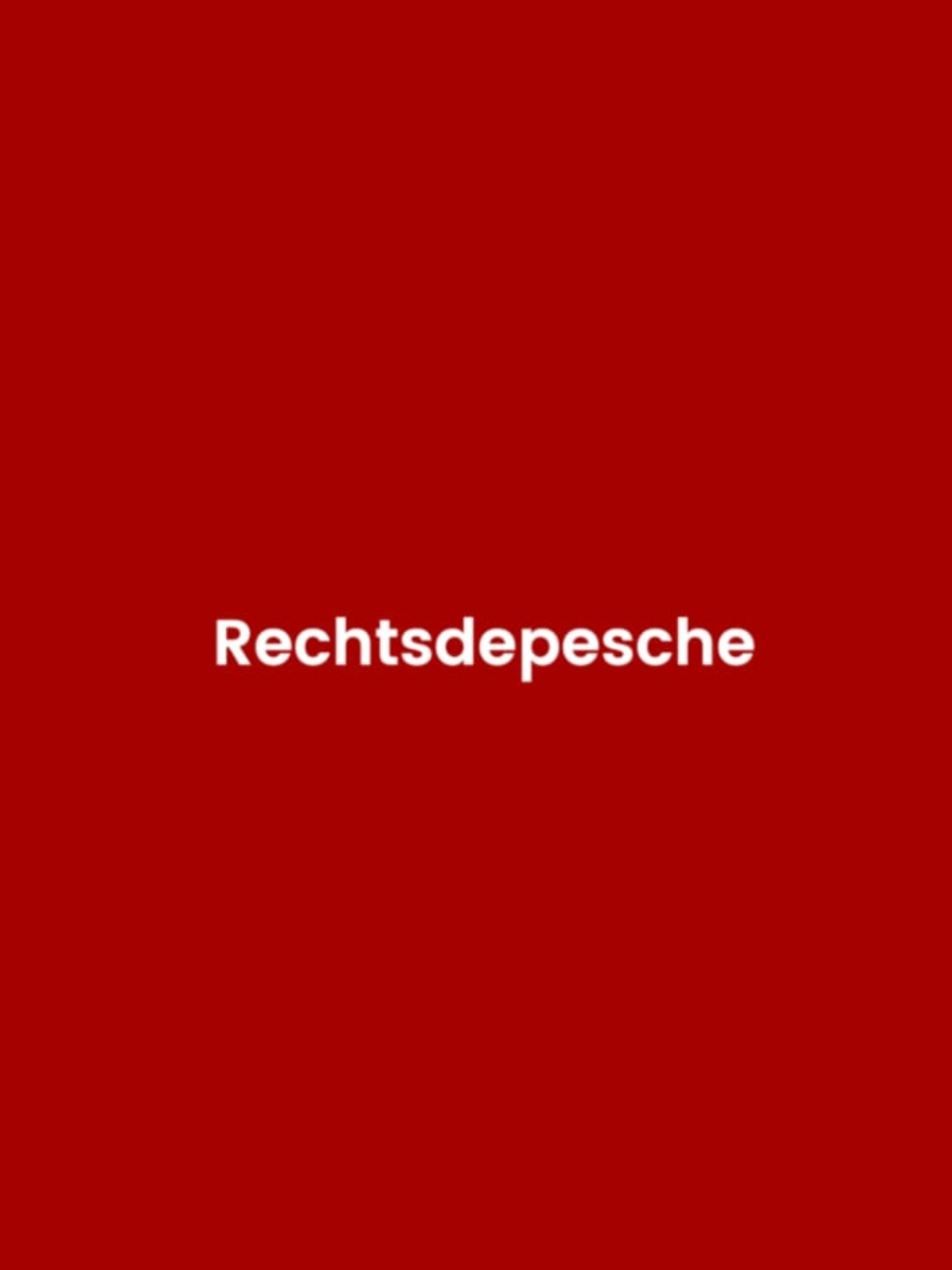 Rechtsdepesche