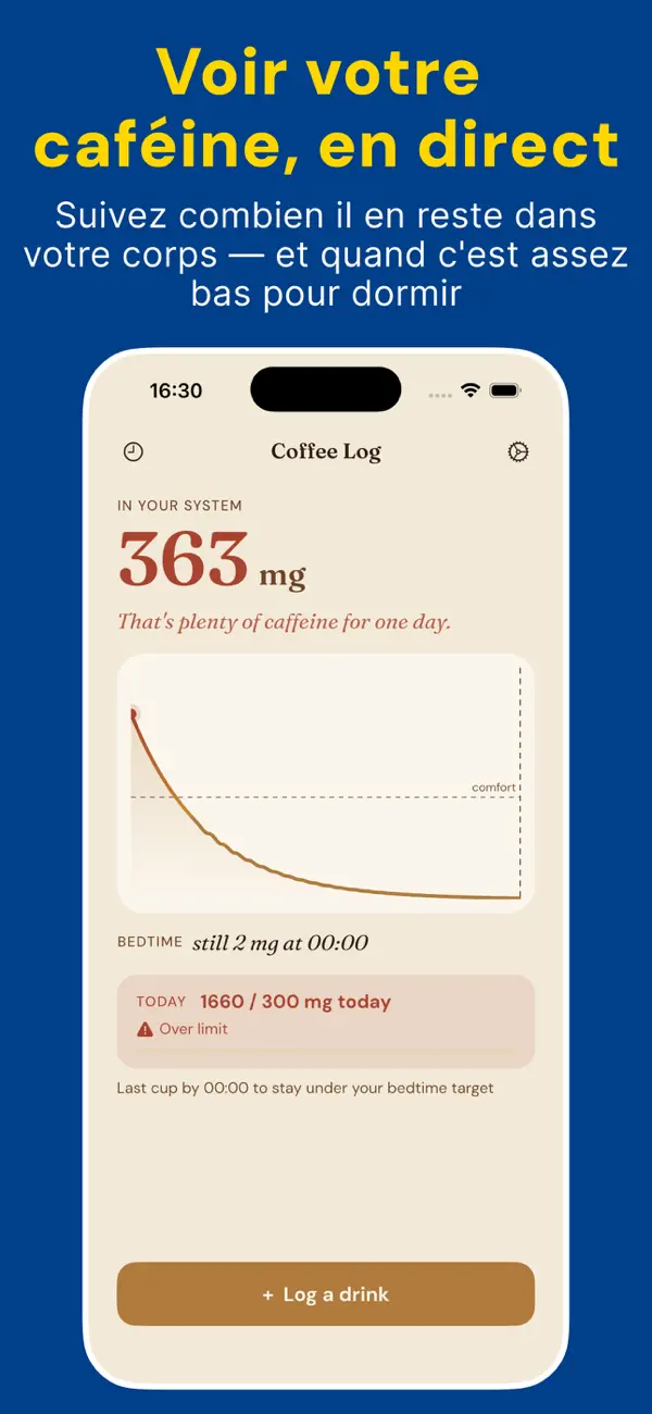 Screenshot #1 pour Suivi Caféine: Journal Café