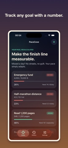 PaceCove: Goal Pace Tracker Screenshot 1 of 3