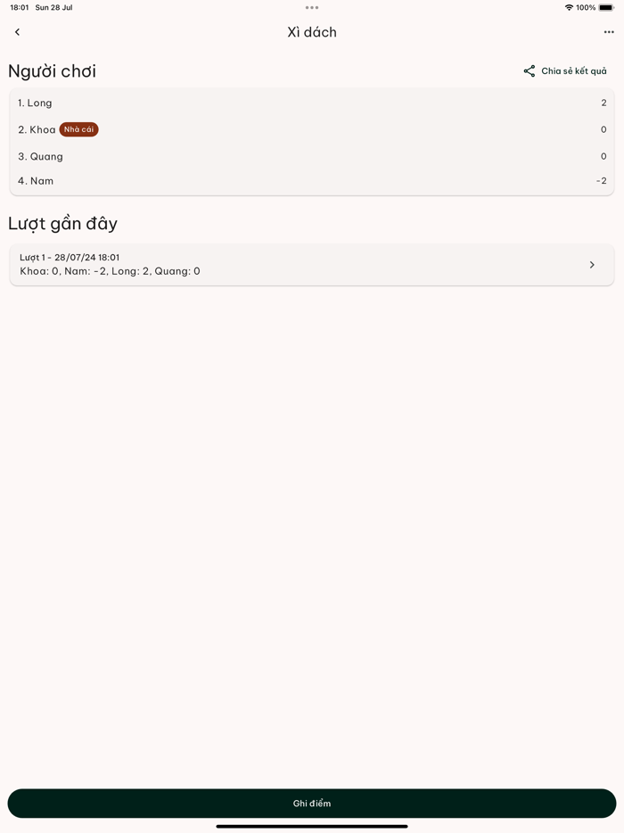 Ghi điểm Xì Dách