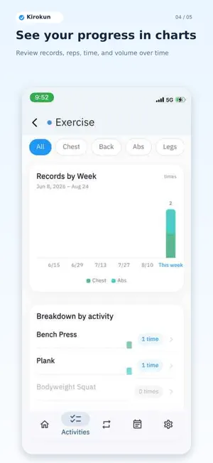 Kirokun: Workout & Habit Log screenshot 4