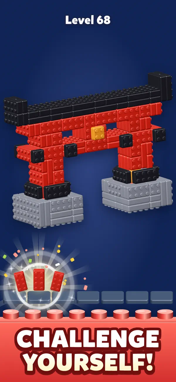 Brickdom 3D: Color Block Match 游戏截图