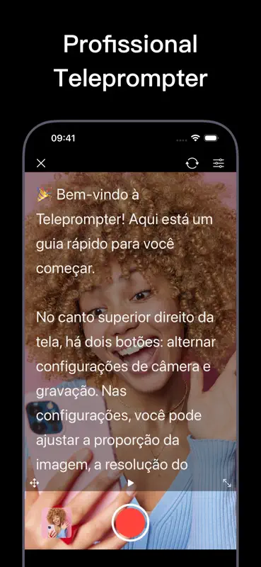 Teleprompter IA: Gravar Vídeo screenshot 2 of 6