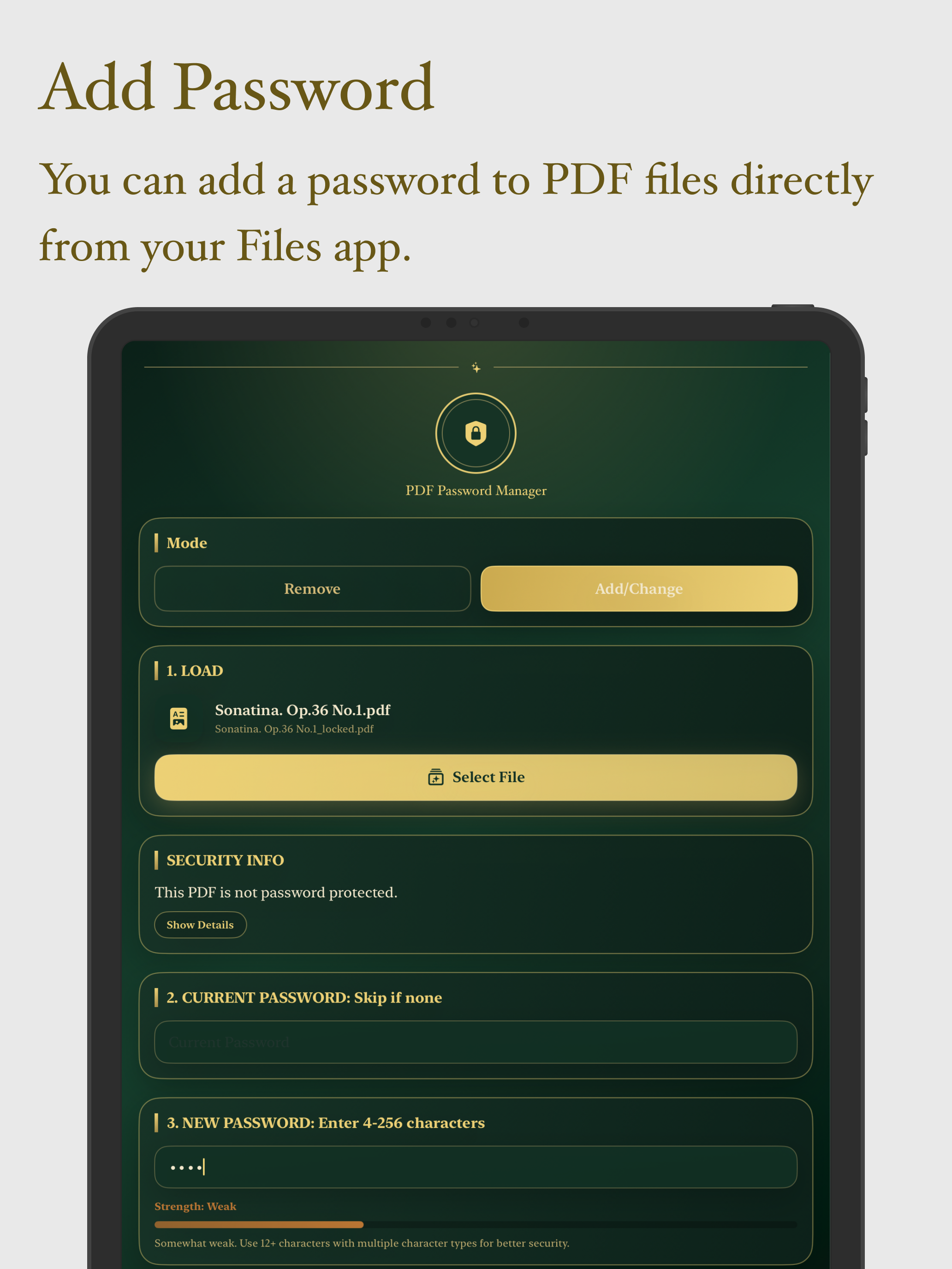 PDF Password screenshot 4
