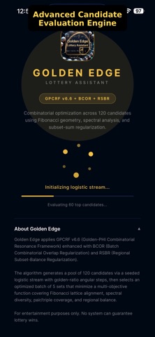 Golden Edge Lottery Assistant screenshot