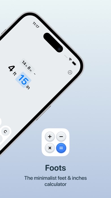 Foots: Feet-Inches Calculator Screenshot