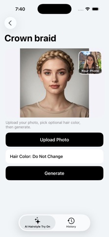 AI Hairstyle Try On Filter App Screenshot 3 of 4