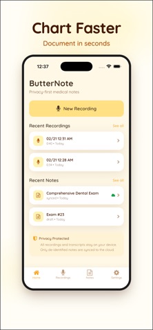 ButterNote - AI Clinical Notes Screenshot 1 of 7