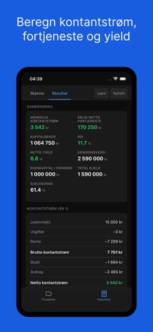 Utleiekalkulator Norge Pro Screenshot 2 of 3