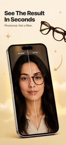 Glass Try On: AI Eyewear iPhone screenshot