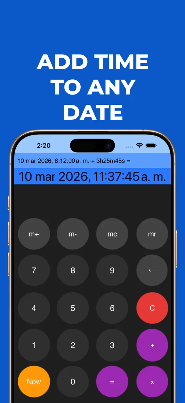 Screenshot #2 pour Calculateur de temps