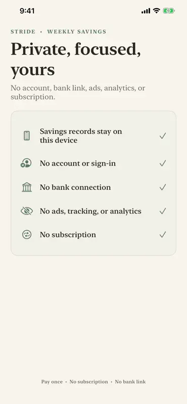 Stride: Weekly Savings Goals screenshot 6 of 6
