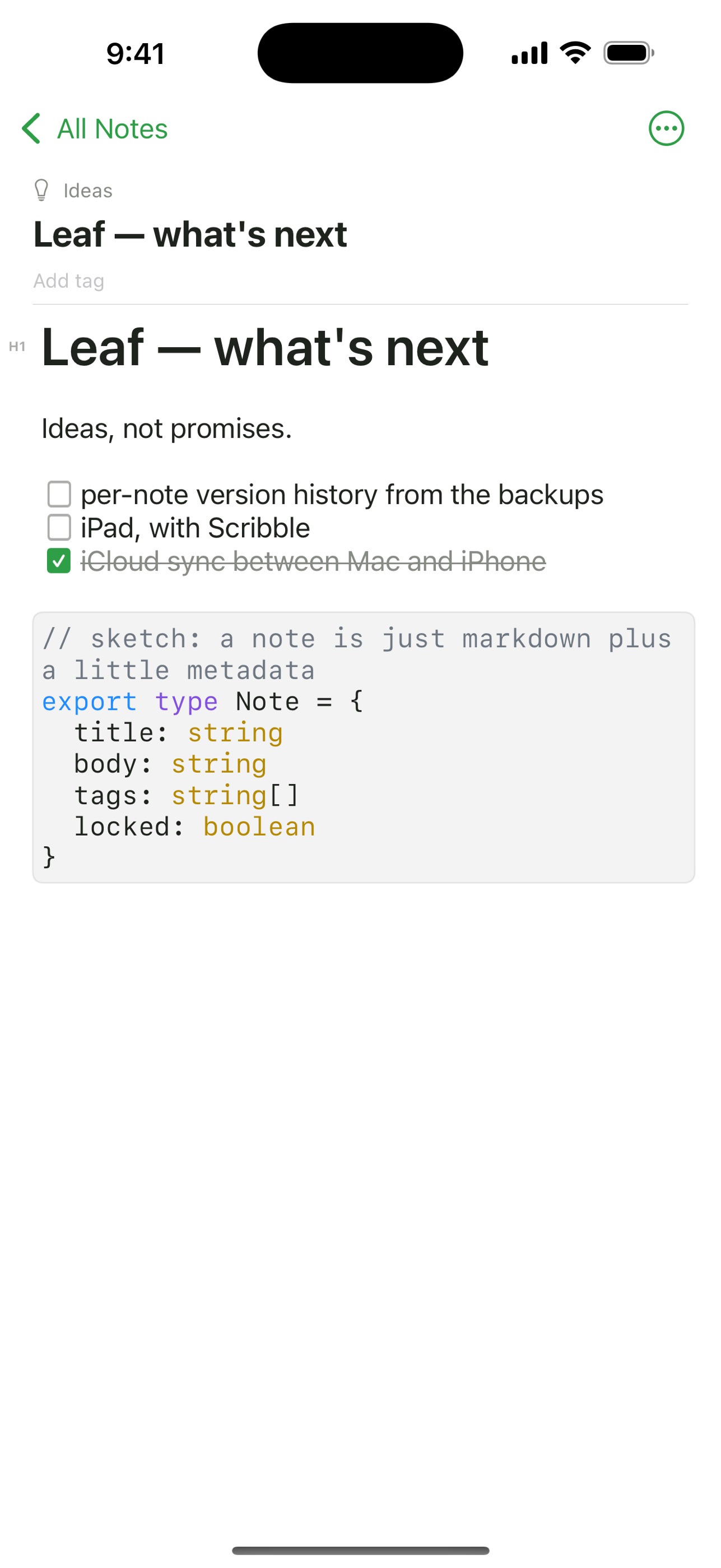 Screenshot 4 of Leaf - Markdown Notes